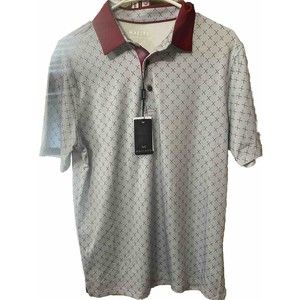 Maelreg Performance Polo Mens Size S Golf Print Shirt Short Sleeve. NEW With Tag